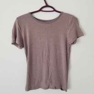 mauve striped t-shirt